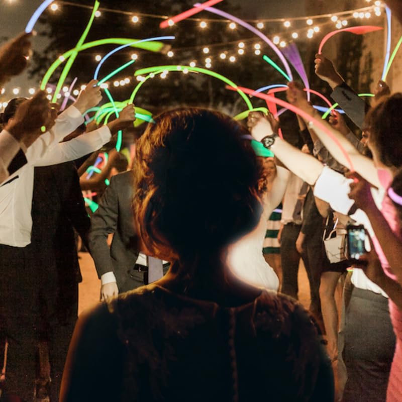 Glow Fever multicolor glow sticks lit up for vibrant nighttime scenes.