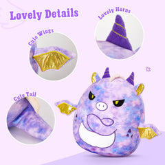 Glow Guards dragon pillow 12-inch size for home decor and cuddling