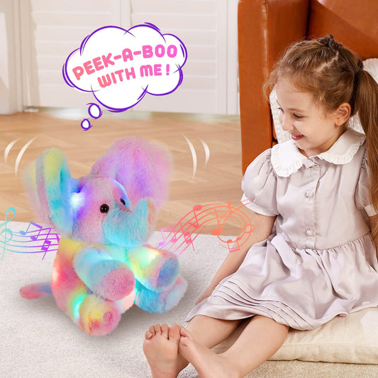 Glow Guards elephant rainbow body lights up during playtime to spark imagination.
