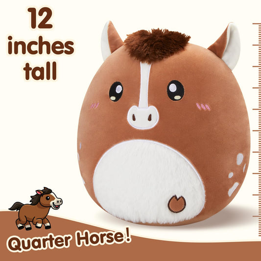 Glow Guards horse stuffed animal plush close-up highlighting soft fabric.