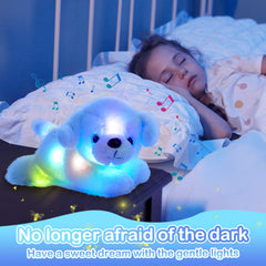 Glow Guards dog plush includes ten nursery rhymes for playful learning.