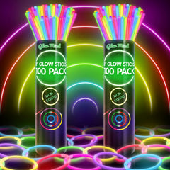 Glow Mind 200 ultra-bright glow sticks in bulk illuminate parties at night