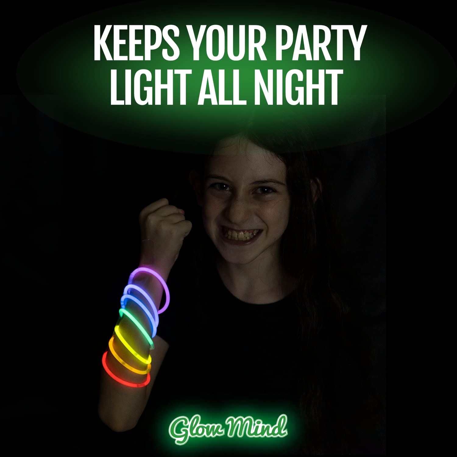 Glow Mind secure connectors ensure durable, easy-to-wear glow accessories