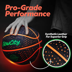 GlowCity glow in the dark basketball arrives ready with batteries for instant play