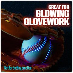 GlowCity Premium Leather LED Baseball durable construction for safe play.