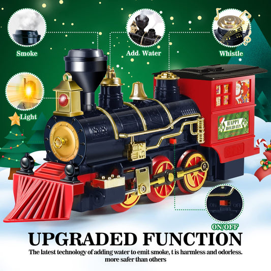 Gloween electric train with realistic whistle and optional sound.