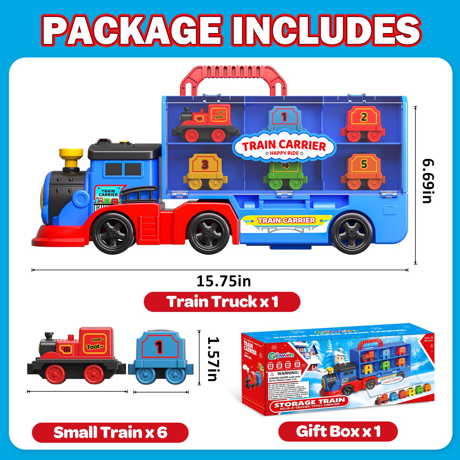 Gloween colorful trains 1-5 showcase color recognition and counting play.