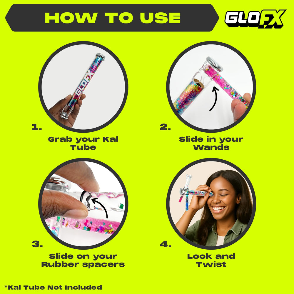 GloFX Liquid X green wand for lively color and rhythm.