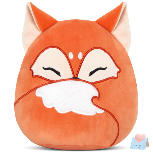 Glow Guards red fox plush pillow for cozy hugs and decorative comfort