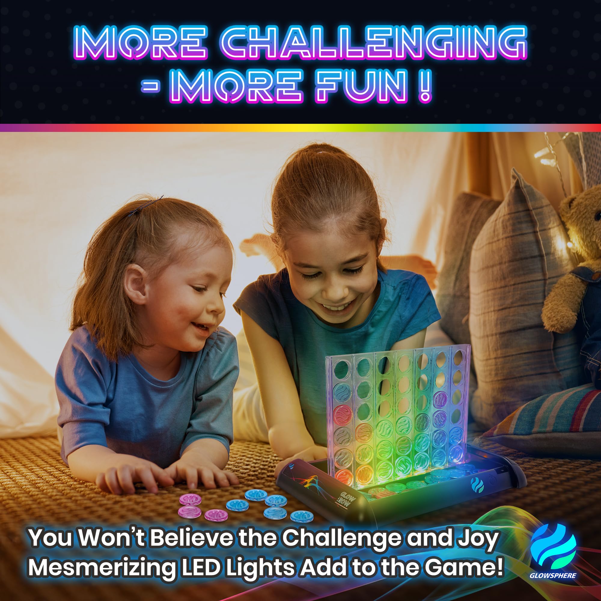 Glowsphere chase mode visuals offer dynamic pursuit gameplay.