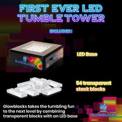 Glowsphere Glowblocks tower stack glows as you add each block.