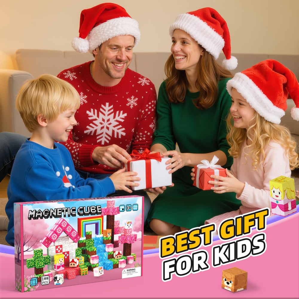 Glsgsb Magnetic Blocks showcase colorful cubes for creative stacking.