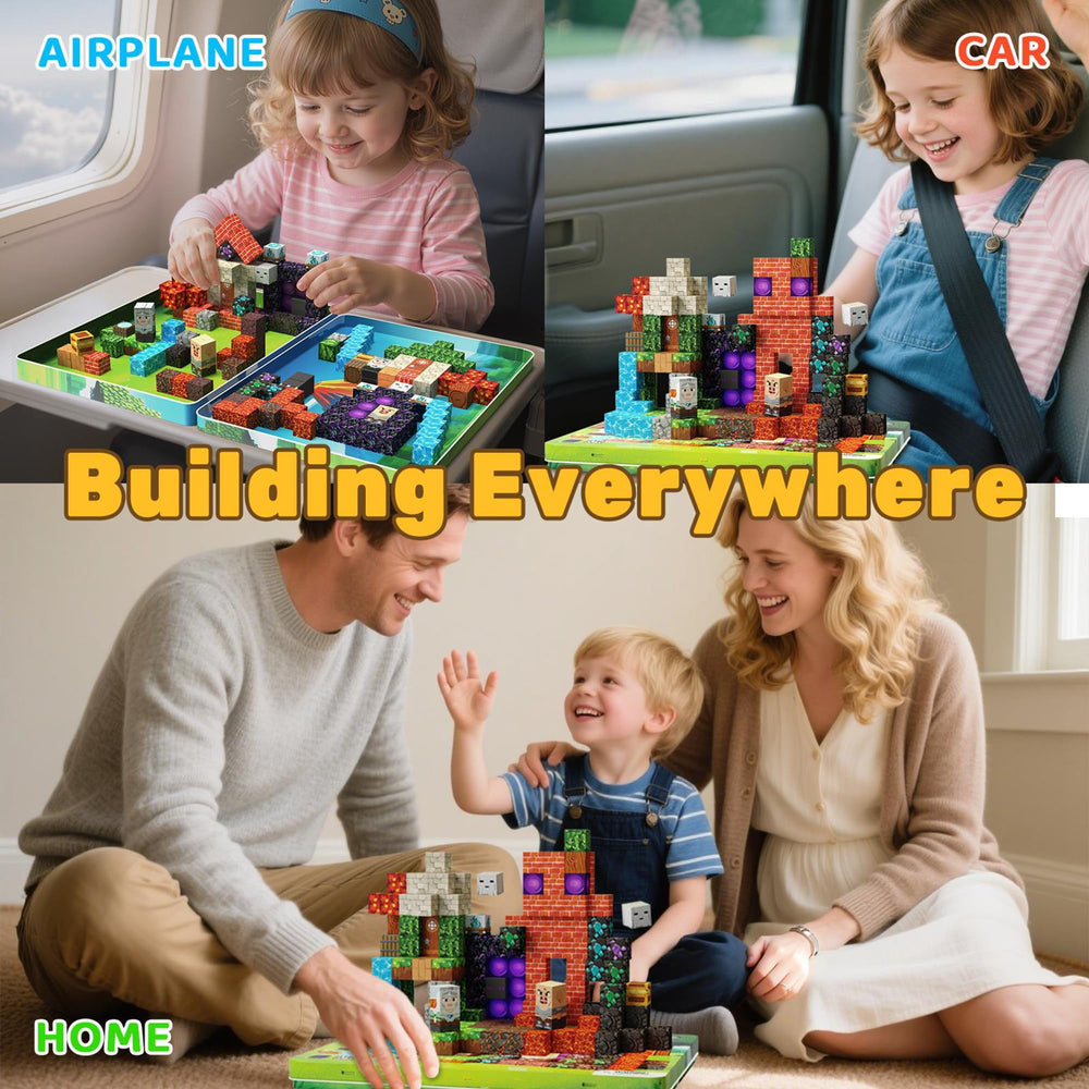 Glsgsb Minecraft magnetic blocks support family bonding through collaborative creation at home