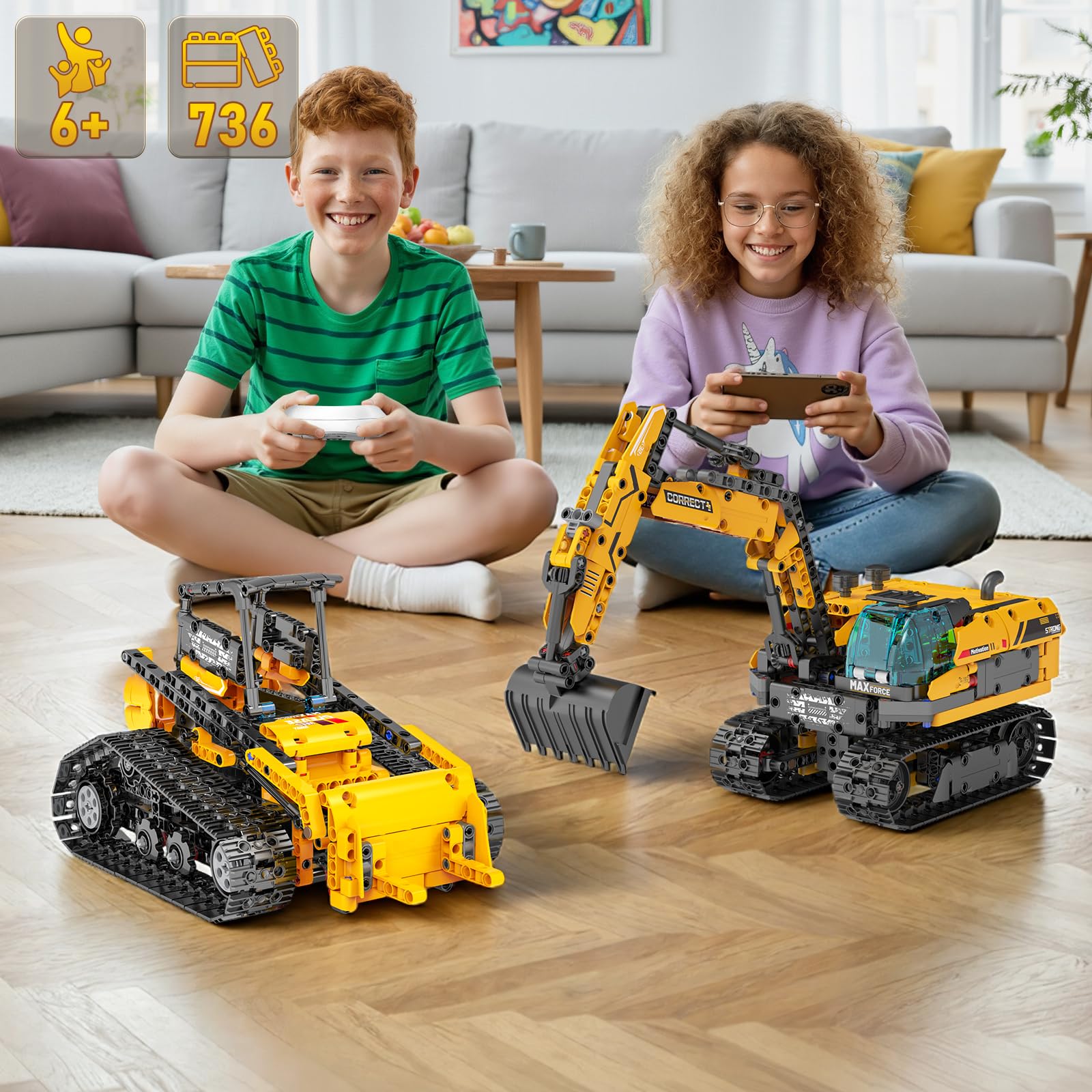 Gluiseur 736-piece set fosters engineering creativity and collaborative play with family.
