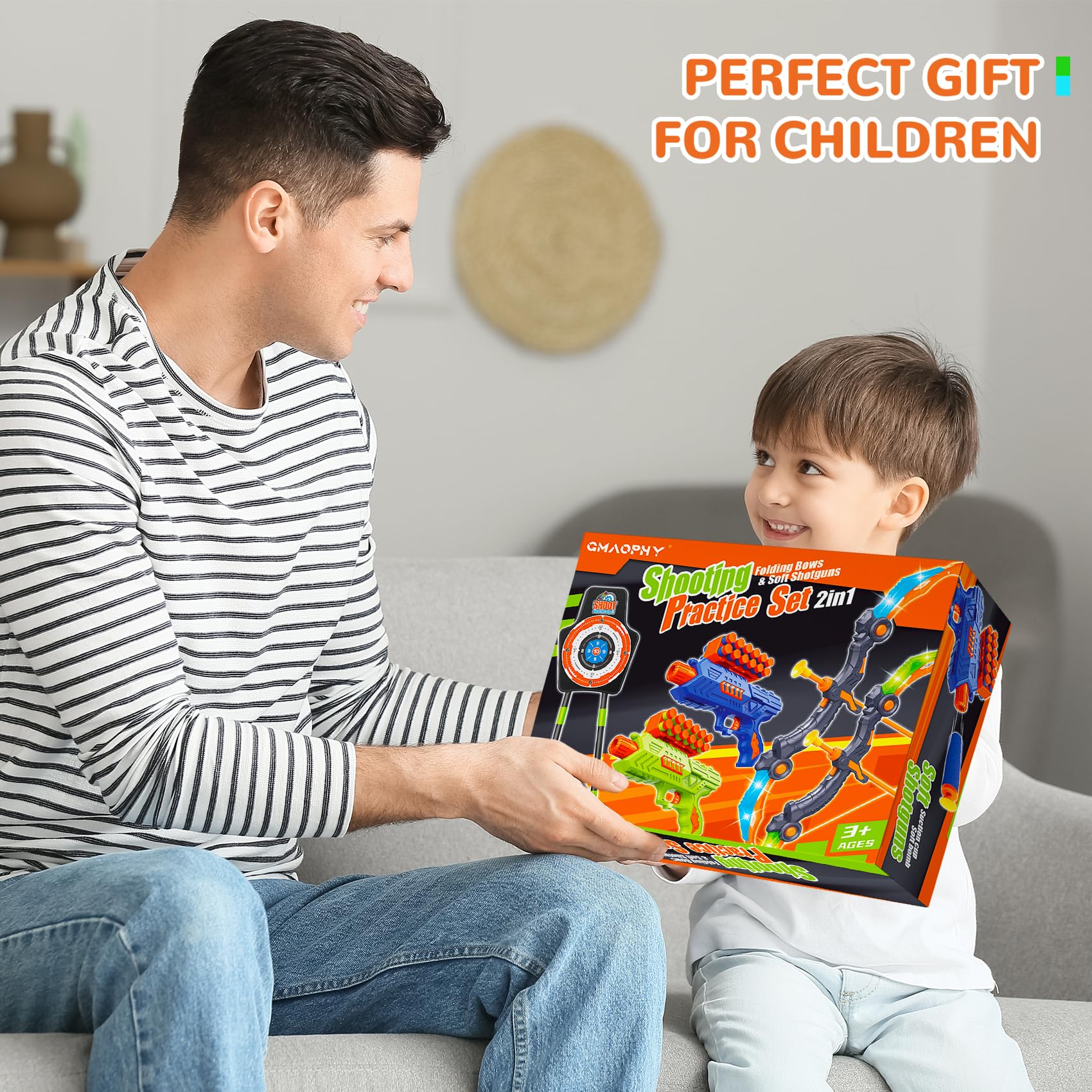 GMAOPHY adjustable bowstring lets kids fine-tune tension for better aim.