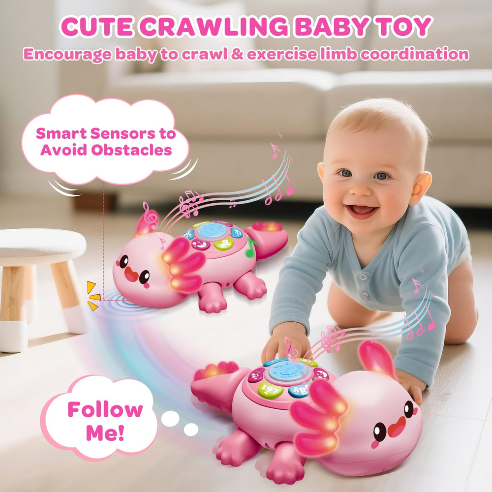 GMAOPHY axolotl toy light and sound features enhance sensory exploration for infants