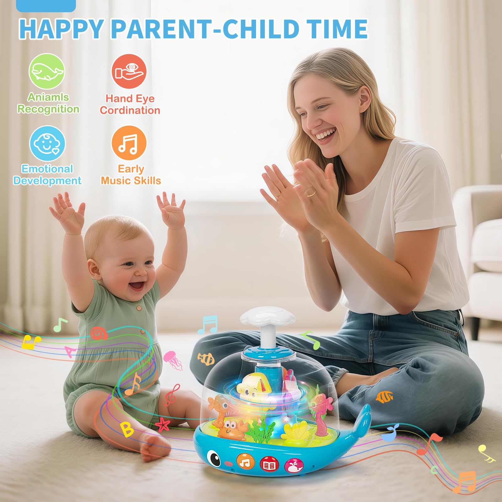 GMAOPHY toy includes easy-grip handles for tiny hands to explore motor skills