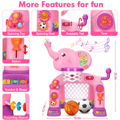 GMAOPHY interactive toy with buttons and gears for fine motor exploration.