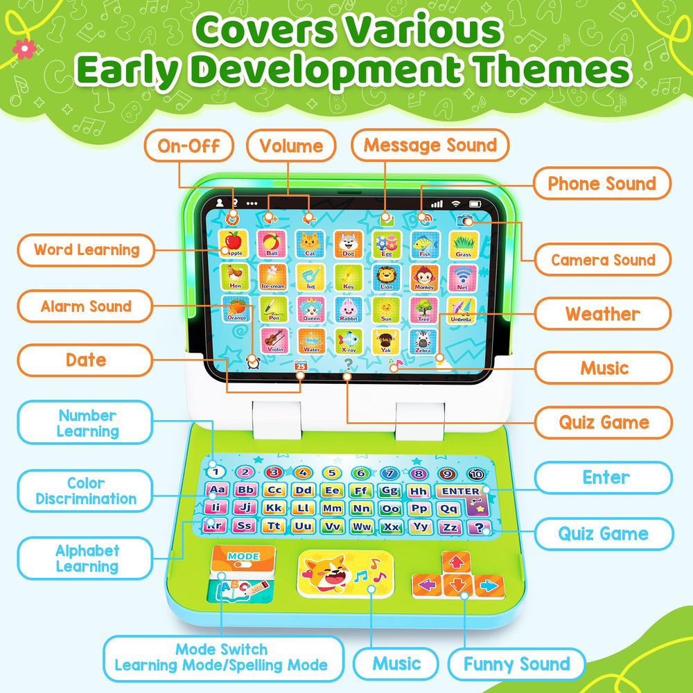 GMAOPHY music and lights enhance sensory engagement during playtime.