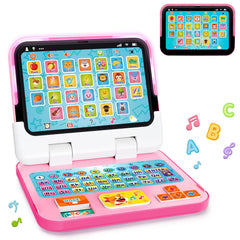 GMAOPHY learning laptop screen-on with lights and letters for early learning