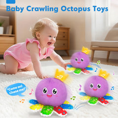 GMAOPHY octopus toy antennas emit soothing sounds to calm baby.
