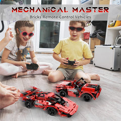 GMAOPHY racing car model being assembled with clear instructions.