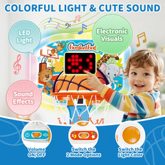 GMAOPHY toddler hoop height adjustment demonstrates growing kid reach and challenge