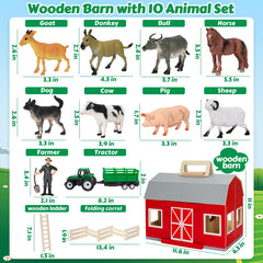 GMAOPHY wooden ladder helps kids explore the barn safely.