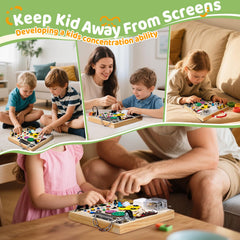GNAYUIJ busy board with locks for problem-solving and hand-eye coordination.