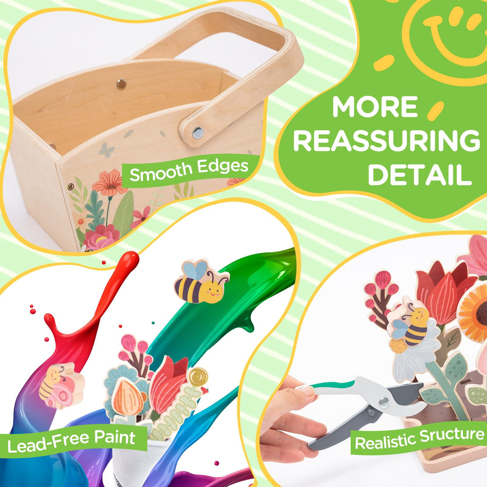 GNAYUIJ wooden flower arrangement board aids craft coordination and design play.