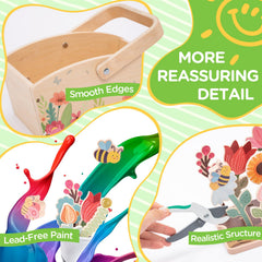 GNAYUIJ wooden flower arrangement board aids craft coordination and design play.