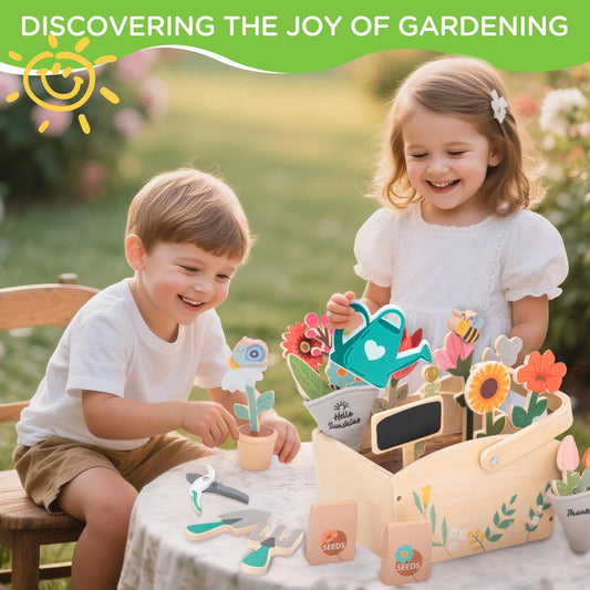 GNAYUIJ wooden water jug highlights pretend watering scenes for toddlers.