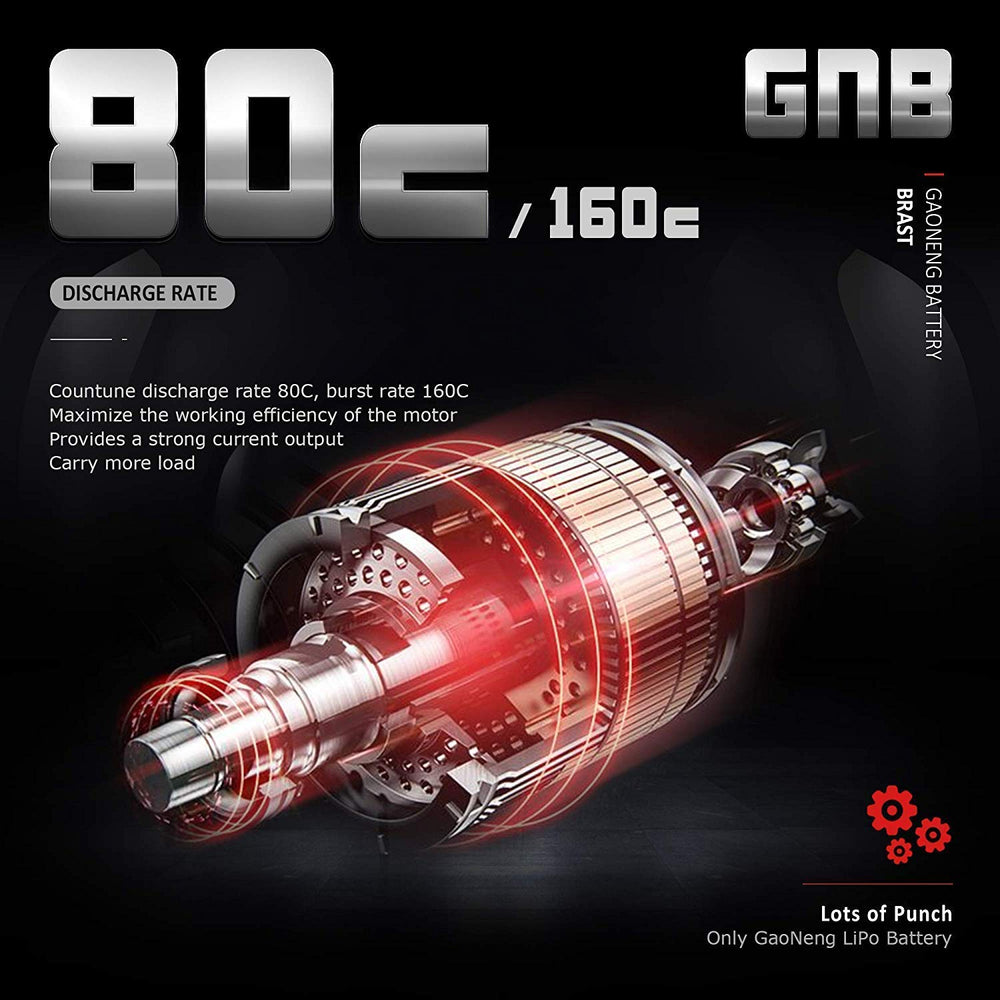 GNB JST-PH2.0 connector on the battery for easy plug-in.