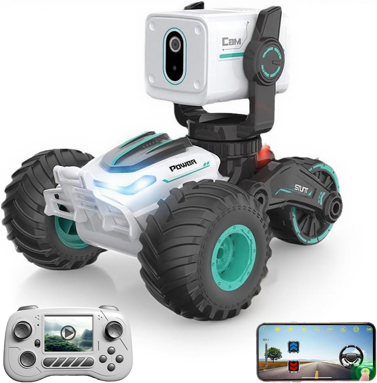 GNIMNAYRC RC car camera 720p: immersive FPV viewing for real-time footage.