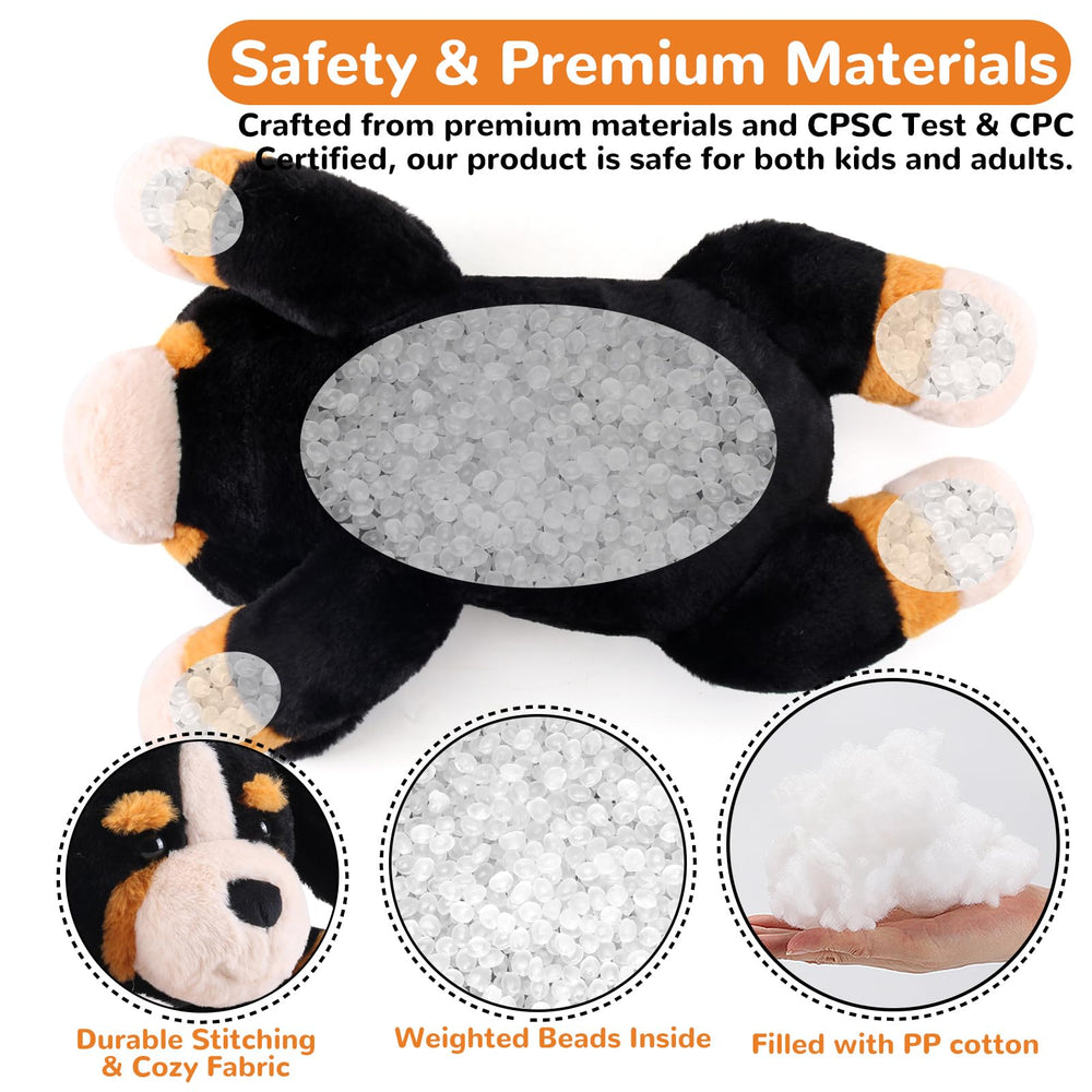 Gnomantic Bernese Mountain Dog plush displayed as a large cuddle pillow for naps.