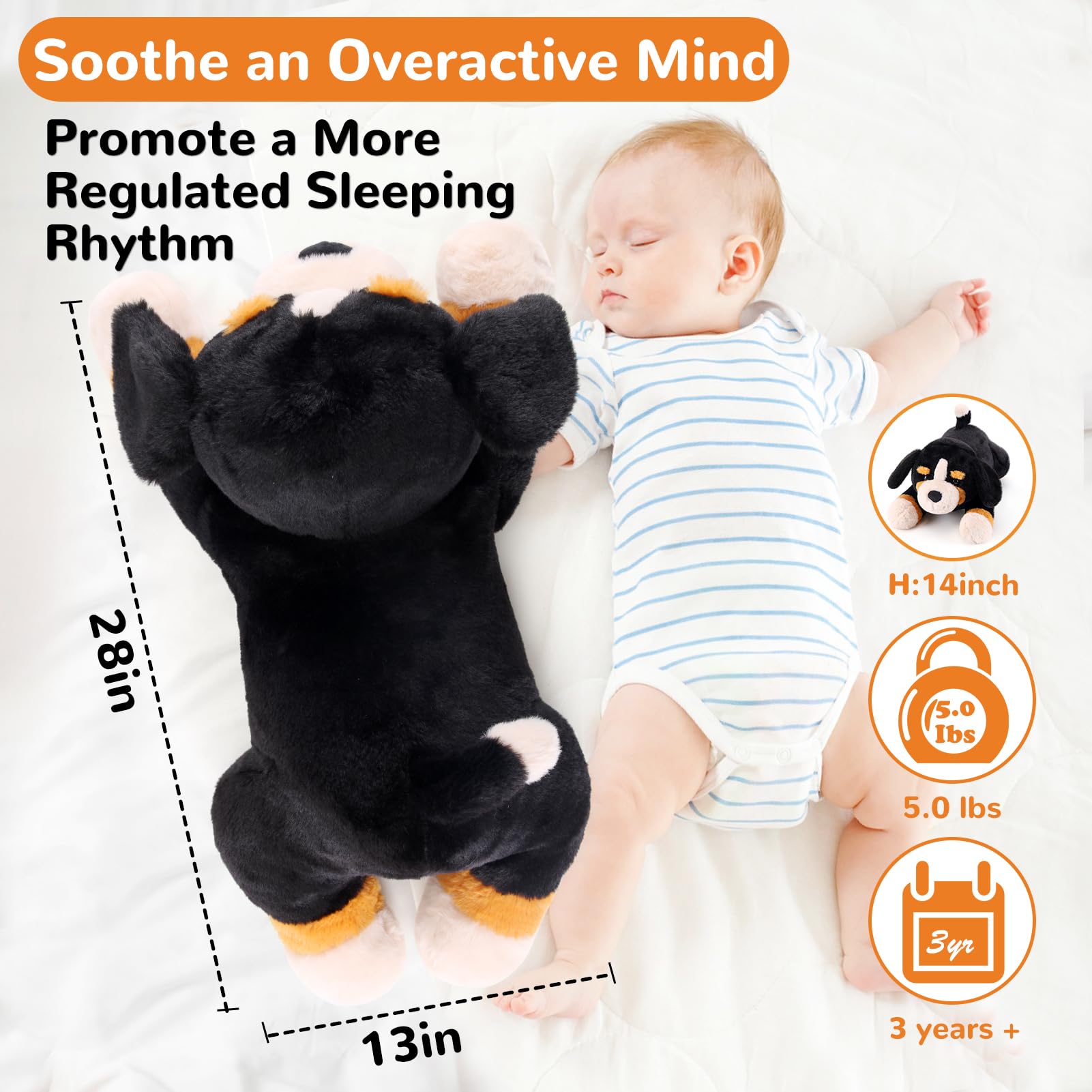 Gnomantic Bernese Mountain Dog weighted plush soft fur texture ideal for soothing evenings