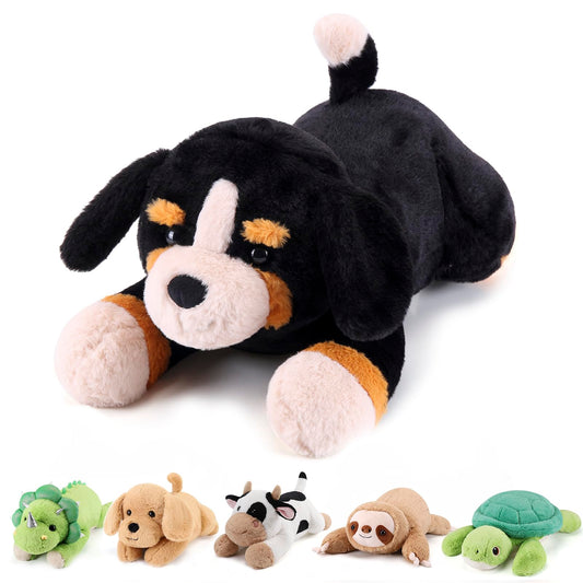 Gnomantic Bernese Mountain Dog weighted plush, 22-inch, ideal for comforting hugs.