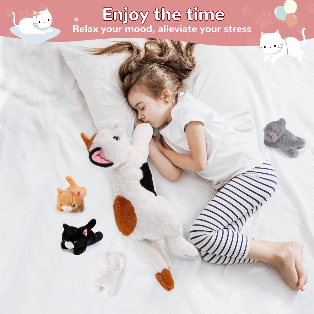 Gnomantic compact travel-friendly cat plush for on-the-go adventures.