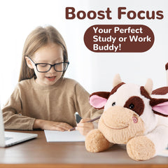 Gnomantic cow plush pillow supports relaxation and a sense of security.
