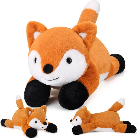 Gnomantic Fox weighted stuffed animal provides a plush 22-inch cuddle buddy for soothing evenings.