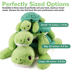 Gnomantic sea turtle plush pillow with soft fur for relaxing evenings