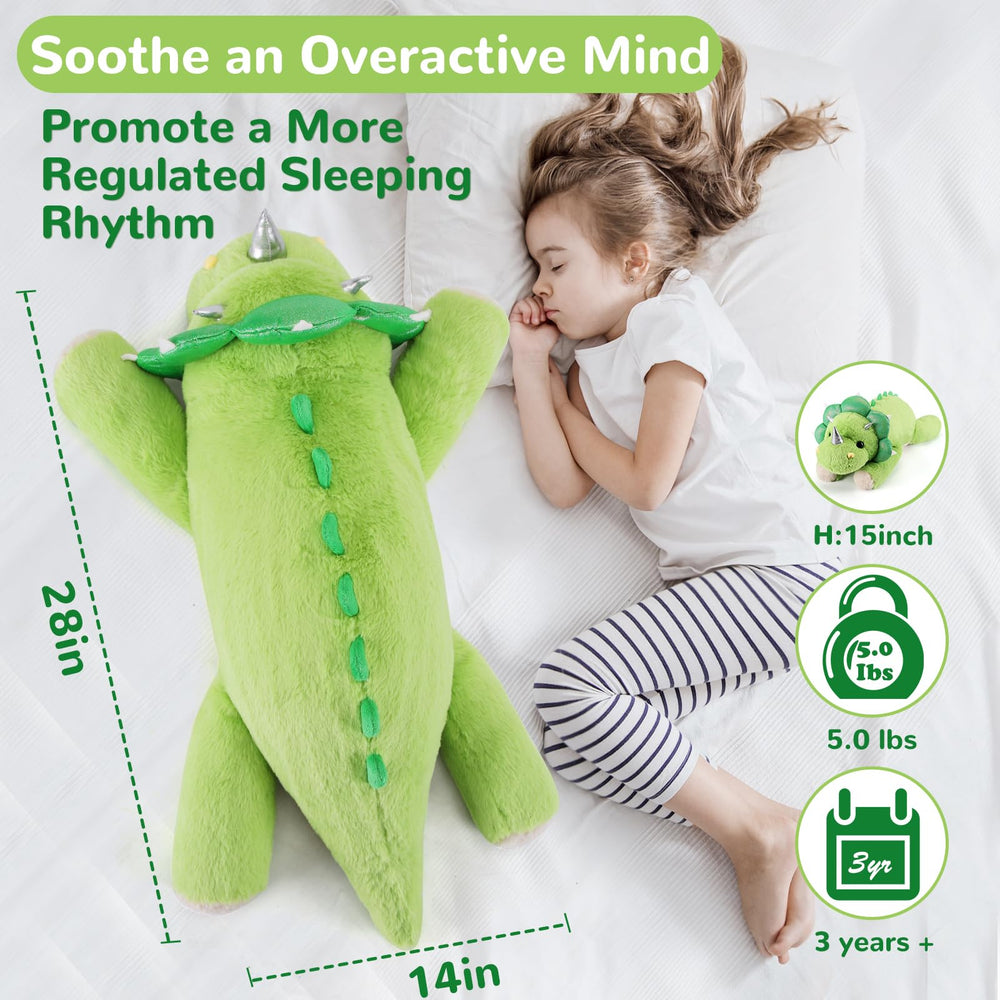 Gnomantic weighted plush friend offers a calming presence for bedtime routines.