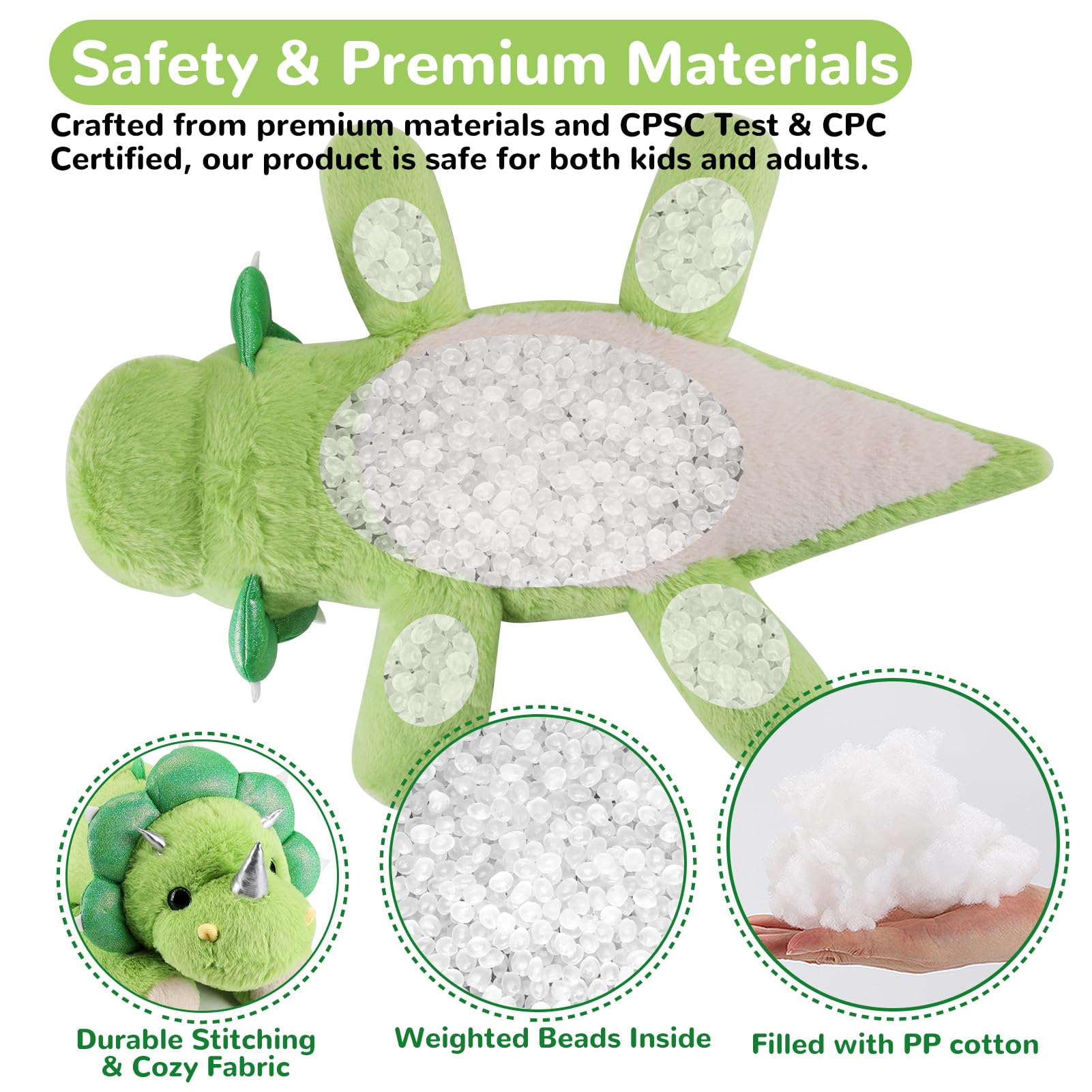 Gnomantic Triceratops plush makes a thoughtful gift for kids and adults alike.