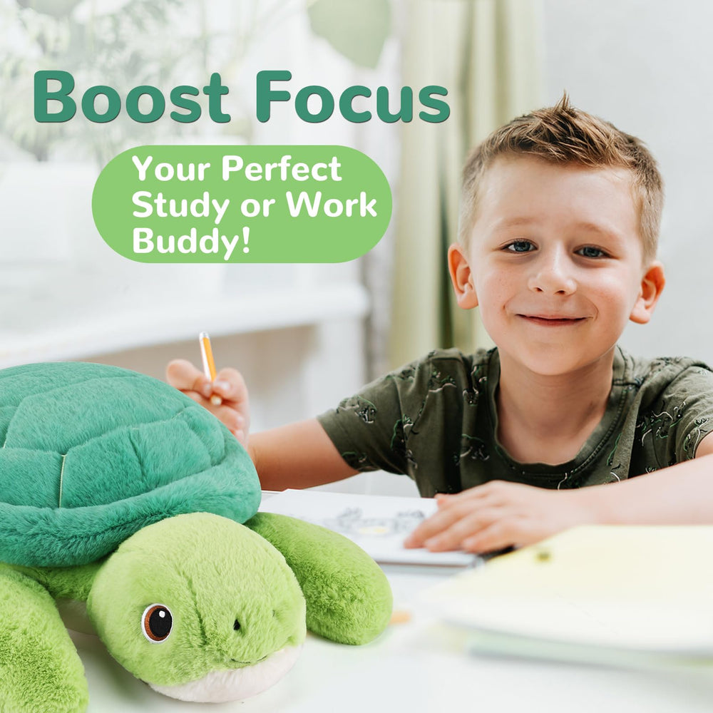 Gnomantic turtle weighted plush promises lasting softness and durability
