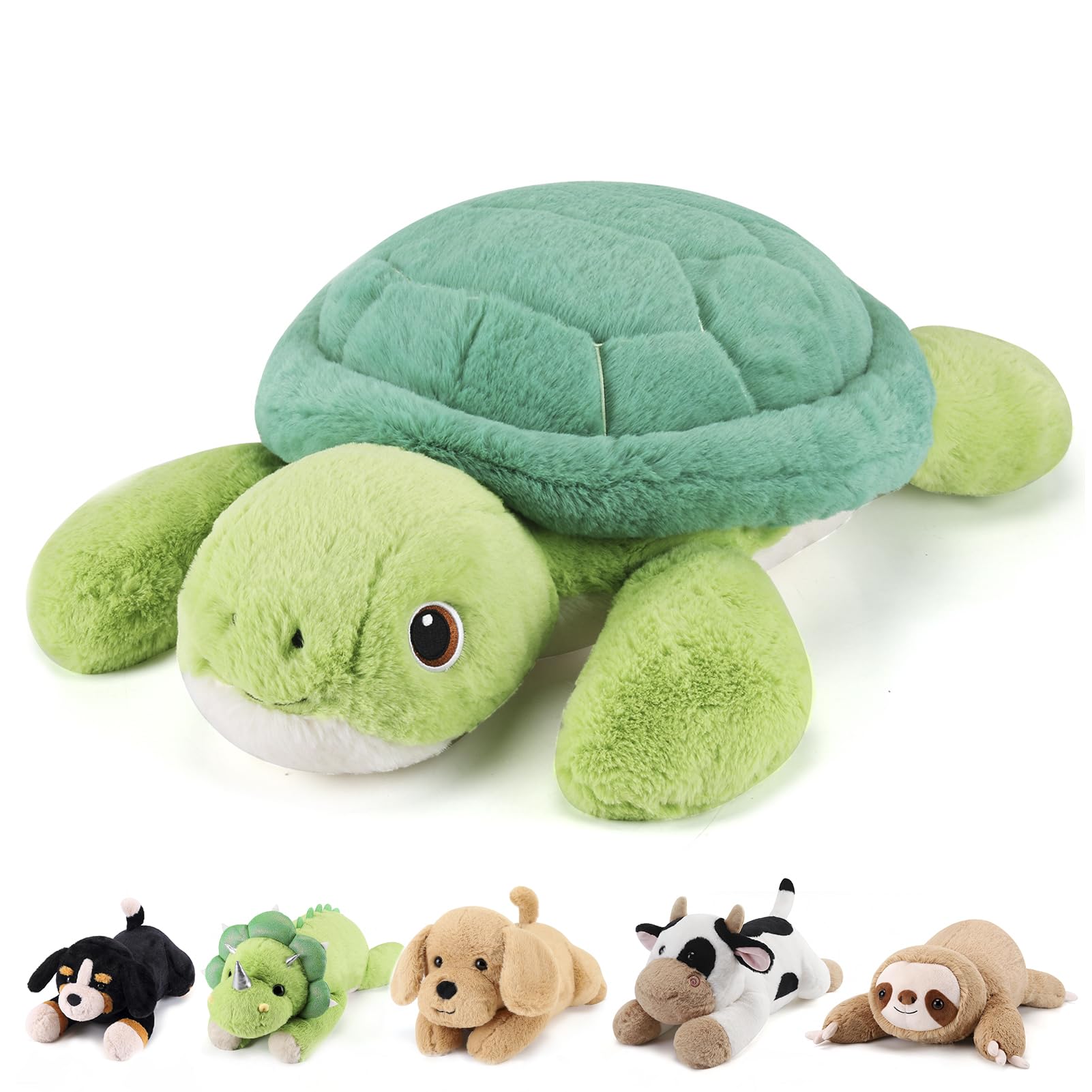 Gnomantic turtle weighted stuffed animal 22-inch cuddly companion for cozy nights
