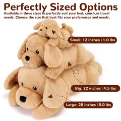 Gnomantic Yellow Lab plush pillow offers comforting, huggable warmth.