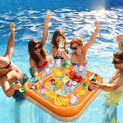 GNYOUS large floating game board supports multiple players during backyard pool games.