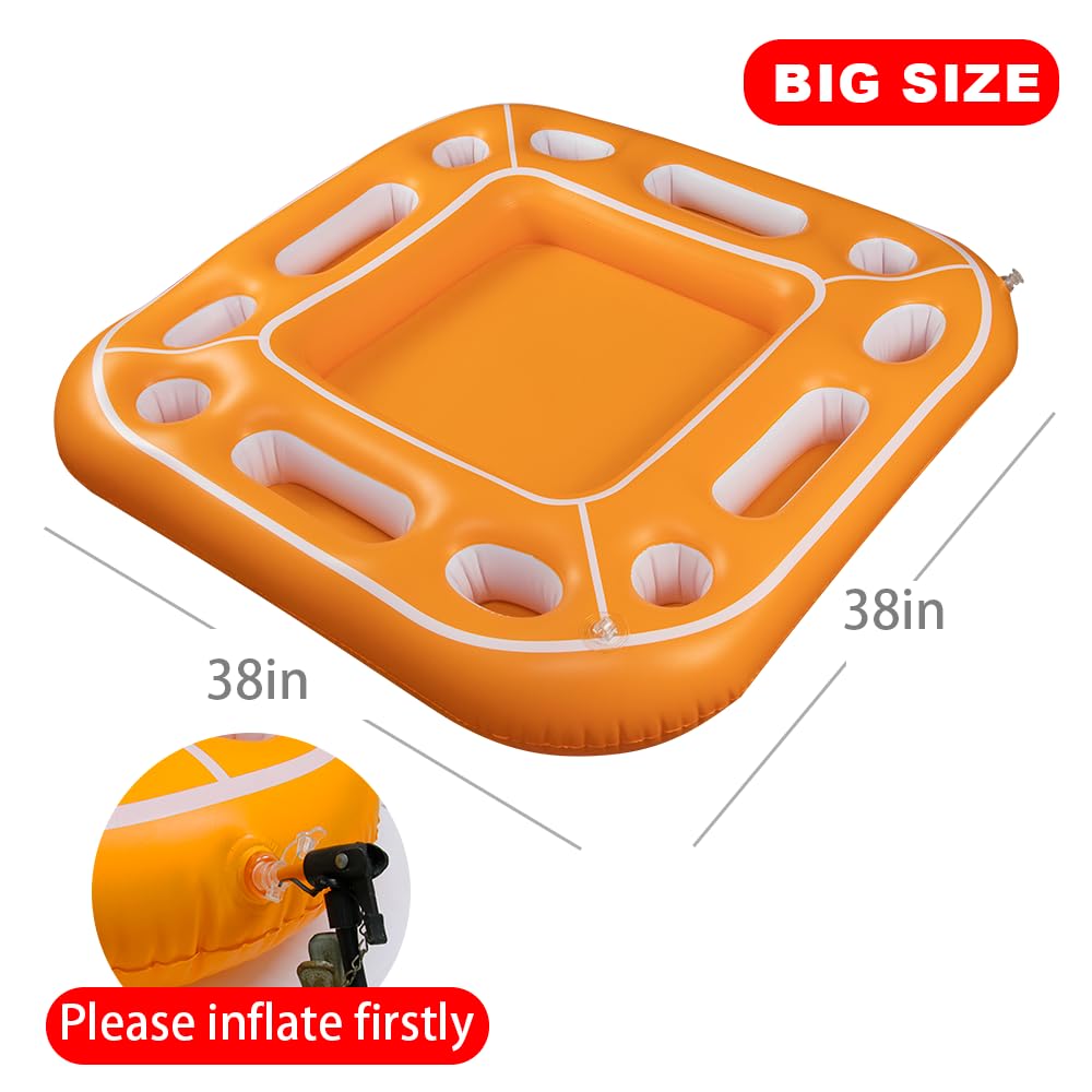 GNYOUS pool tray float with cup holders and snack compartments for poolside parties.