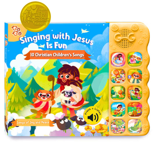 GO GO Bible Songs of Wisdom cover with bright biblical illustrations for toddler engagement.