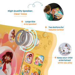 GO GO Bible Songs of Wisdom 10-button sound bar enables easy play with little fingers.